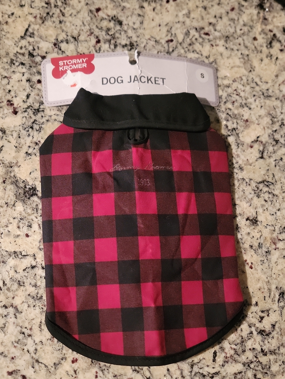 STORMY KROMER Dog Jacket - Red & Black Buffalo Plaid - Size Small